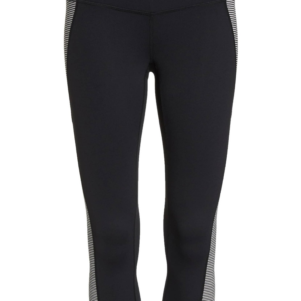 Zella High Waist Crop Leggings Stripe Panel XS - Picture 6 of 6